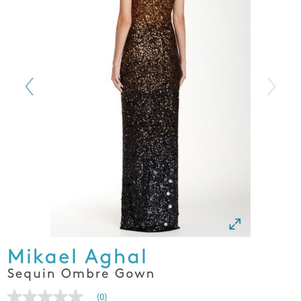 Mikael Aghal Sequined Ombré Evening Gown ✨ - Picture 2 of 6
